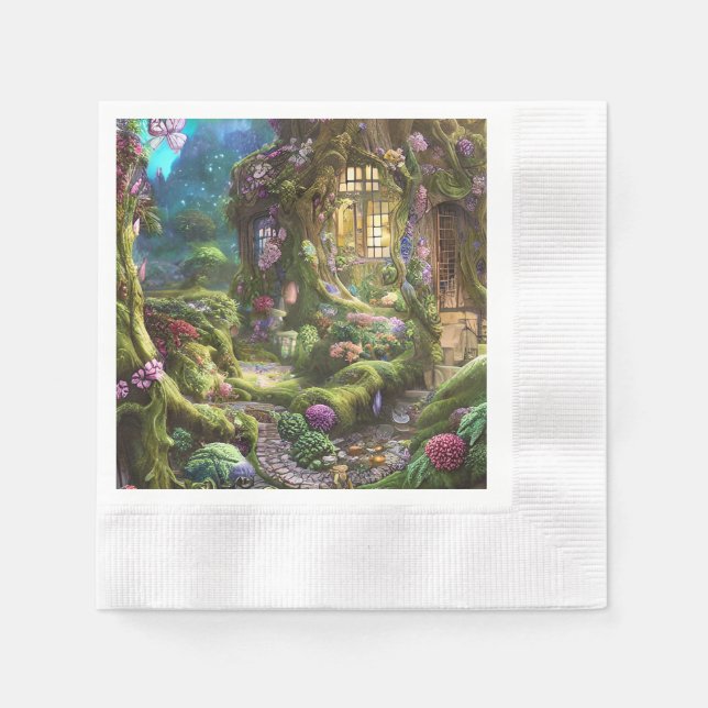 Guardanapo De Papel Fairyland Forest Graphic (Frente)