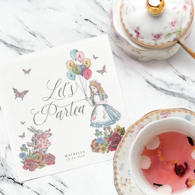 Guardanapo De Papel Fairytale Alice in Wonderland Birthday Tea Party (Criador carregado)