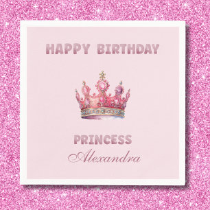 Guardanapo De Papel Fairytalhe Rosa, Princesa Princesa Aniversário