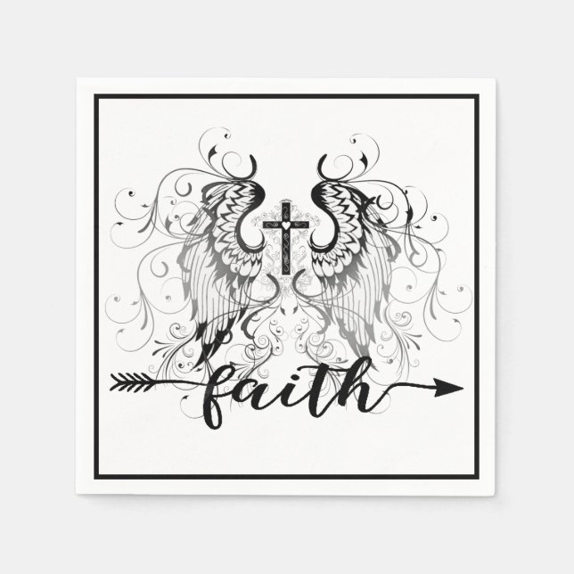 Guardanapo De Papel Faith Cross (Frente)