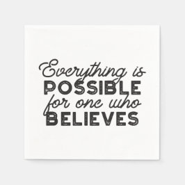 Guardanapo De Papel Faith Unblimited - 'Tudo é possível' citações