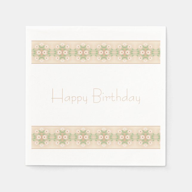 Guardanapo De Papel Faixa Acentuada de Dainia Floral (Frente)