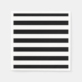 Guardanapo De Papel Faixa branca e negra elegante