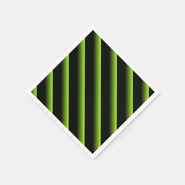 Guardanapo De Papel Faixa Diagonal Misturada Preta e Verde (Canto)