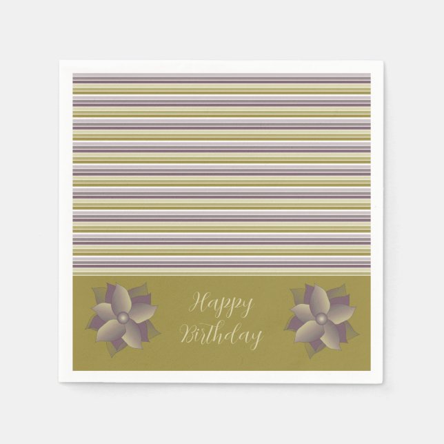 Guardanapo De Papel Faixa Roxa Moderna (Frente)