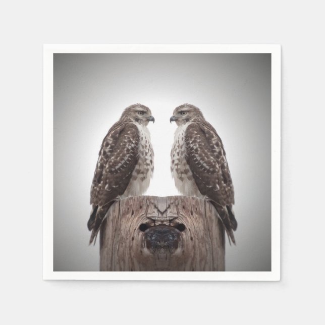 Guardanapo De Papel Falcões em um cargo (Frente)