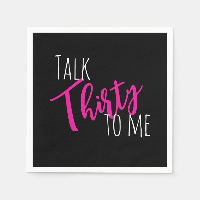 Guardanapo De Papel Fale 30 Para Mim Aniversário Napkin (Frente)