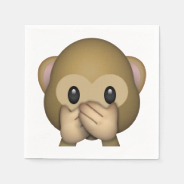 Guardanapo De Papel Fale Sem Macaco Mau - Emoji (Frente)