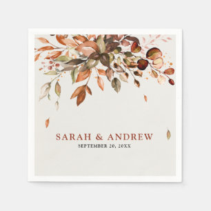 Guardanapo De Papel Fall Autumn Deixa Casamento Russo de Boho