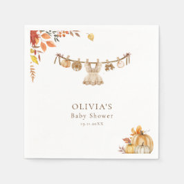 Guardanapo De Papel Fall Boho Chá de fraldas, Um Pequeno Pumpkin No Ca