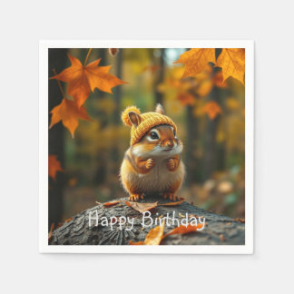 Guardanapo De Papel Fall Chipmunk Birthday