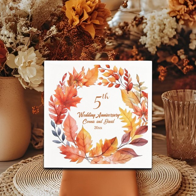 Guardanapo De Papel Fall de Aniversário de Casamento de 5 (Criador carregado)