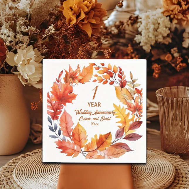 Guardanapo De Papel Fall de Aniversário de Casamento de ruas (Criador carregado)