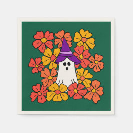 Guardanapo De Papel Fall Floral Halloween Ghost