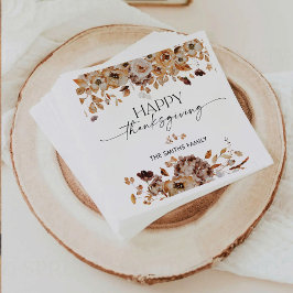 Guardanapo De Papel Fall Leaves Thanksgiving Dinner Paper Napkin