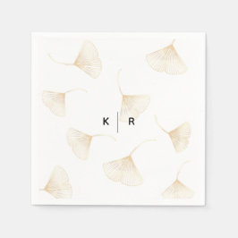 Guardanapo De Papel Falling Dourado Ginkgo Sai do Casamento Napkins