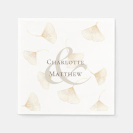 Guardanapo De Papel Falling Dourado Ginkgo Sai do Casamento Napkins