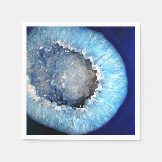 Guardanapo De Papel Falln Blue Crystal Geode (Frente)