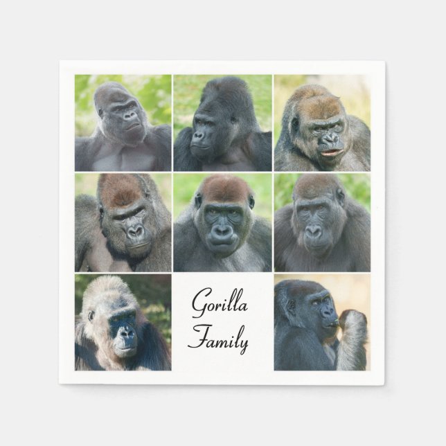 Guardanapo De Papel Família Gorilla (Frente)