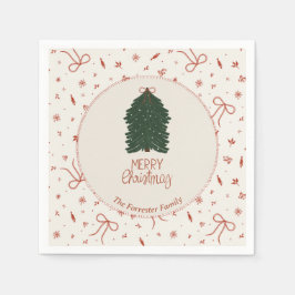 Guardanapo De Papel Família Personalizada de Árvore de Natal Personali