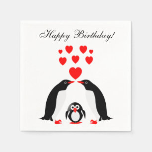 Guardanapo De Papel Família Pinguins
