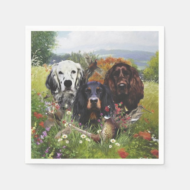 Guardanapo De Papel Família Setters (Frente)