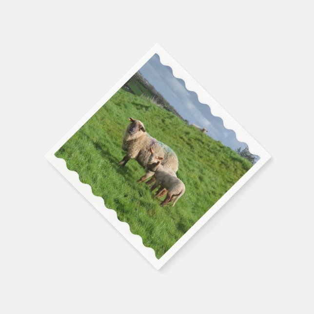 Guardanapo De Papel Família Sheep (Canto)