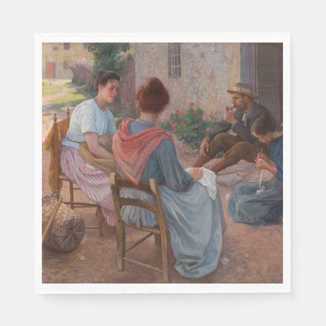 Guardanapo De Papel Família tradicional italiana (Vintage Itália) (Frente)