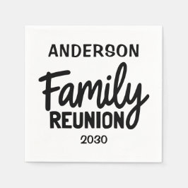Guardanapo De Papel Family Reunion Playful Script Custom Date Name