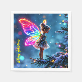 Guardanapo De Papel Fantasia das luzes brilhantes da fada de Natal
