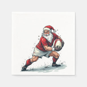 Guardanapo De Papel Fantasia de Natal Jogando Papai Noel