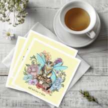 Fantasia Floral de Gato Fada Tabby Pastel Capricho