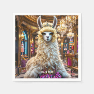 Guardanapo De Papel Fantasia Linda Rainha Llama Drama