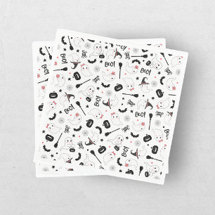 Guardanapo De Papel Fantasma Assustador de Halloween Menina Rosa Boo F