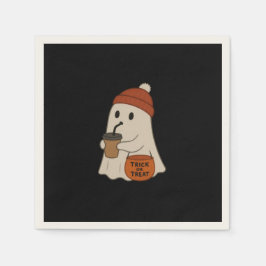Guardanapo De Papel Fantasma Bonito Adorável Gorro Vermelho Halloween