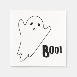 Guardanapo De Papel Fantasma branco bonito diz BOO