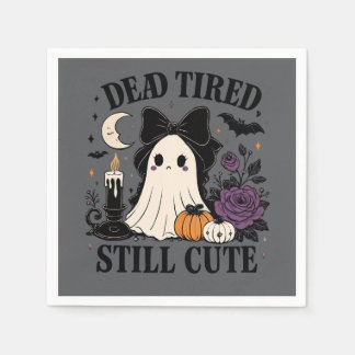 Guardanapo De Papel Fantasma Coquette de Halloween Fofo com Laço