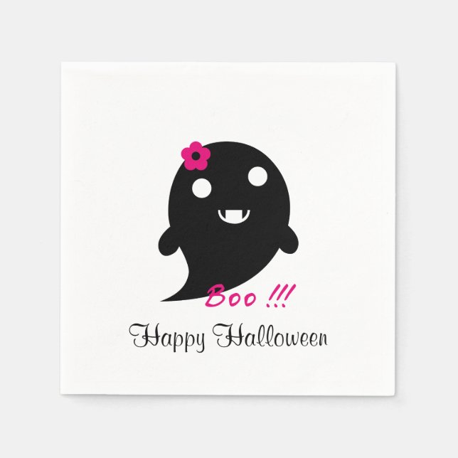 Guardanapo De Papel Fantasma do Bom Halloween (Frente)