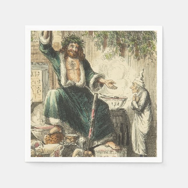 Guardanapo De Papel Fantasma do Natal Presente (Frente)