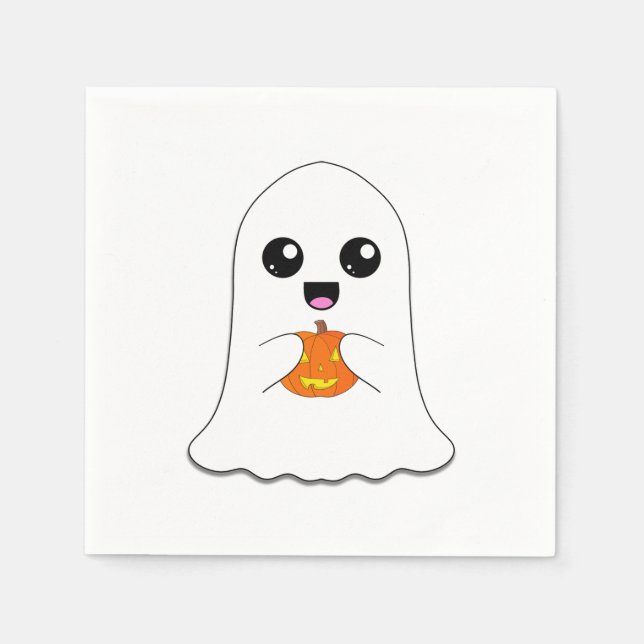 Guardanapo De Papel Fantasma Feliz (Frente)