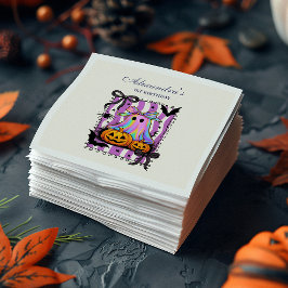 Guardanapo De Papel Fantasma Iridescente Coquette Laço Assustador Um