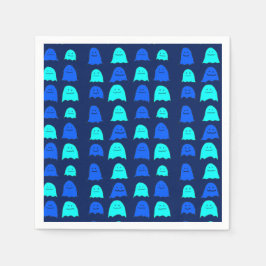 Guardanapo De Papel Fantasmas Azuis do Halloween