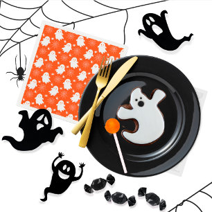 Guardanapo De Papel Fantasmas bonitos Aranhas Spider Webs Hallowee