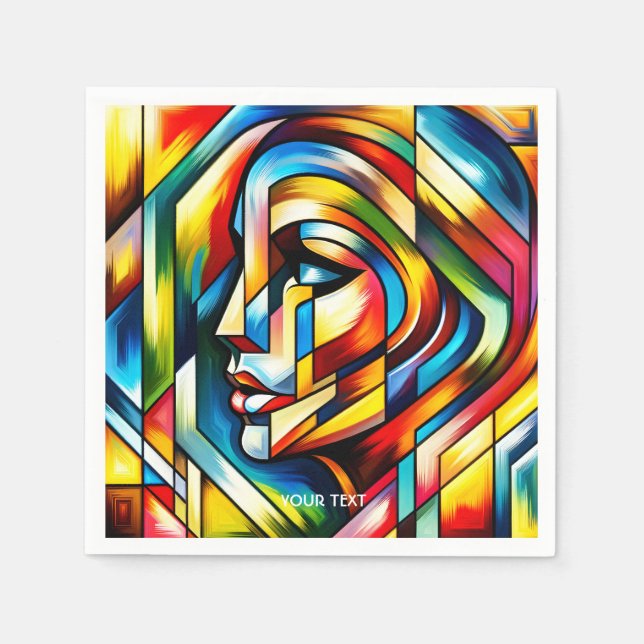 Guardanapo De Papel Fantasy Abstrato StainGlass (Frente)