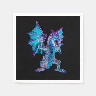 Guardanapo De Papel Fantasy Aqua Dragon x 50