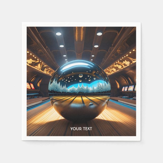 Guardanapo De Papel Fantasy - Bola de Vidro de Boliche (Frente)