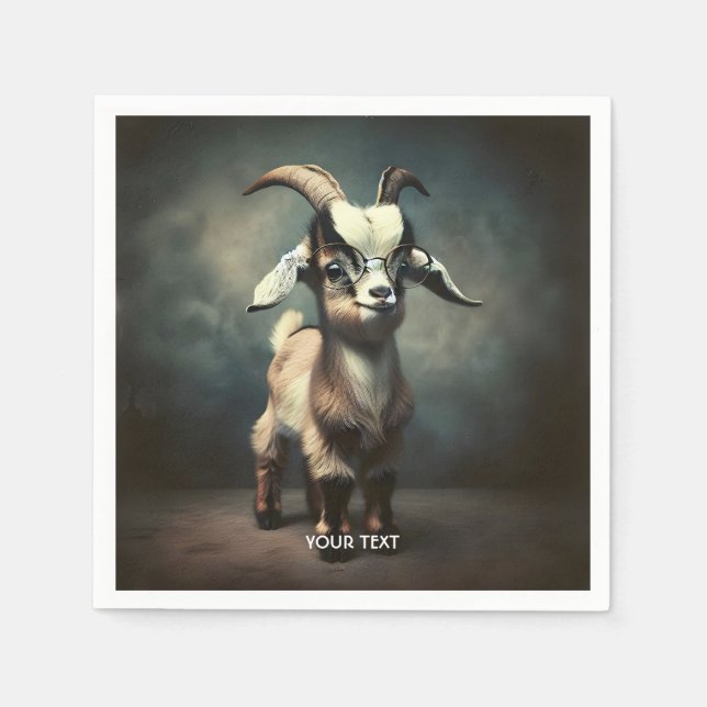 Guardanapo De Papel Fantasy Bonito Bebê Goat (Frente)