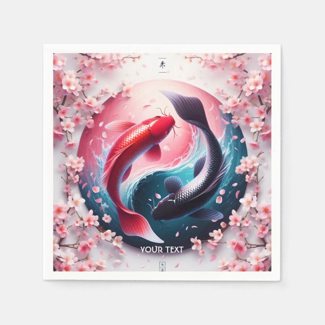 Guardanapo De Papel Fantasy Cute Elegant Yin Yang (Frente)