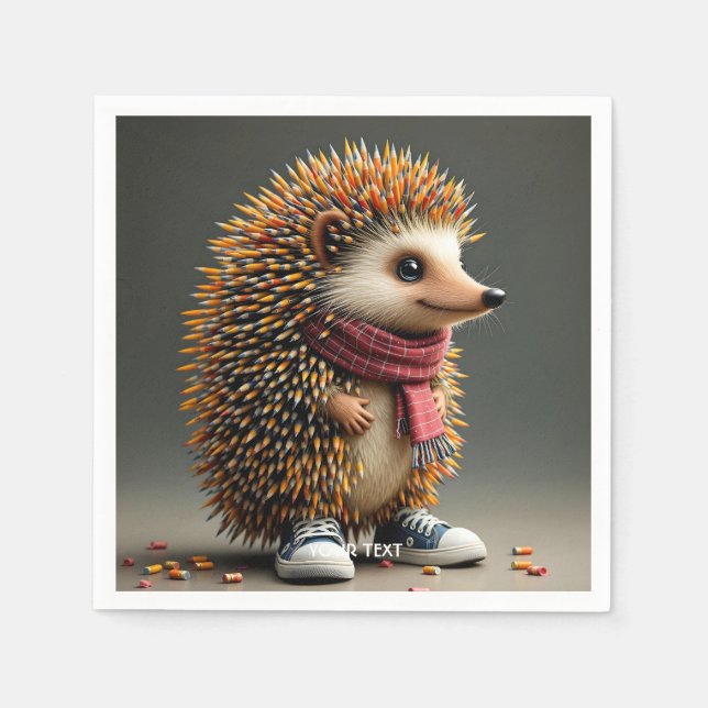 Guardanapo De Papel Fantasy Cute Hedgehog Sharp Agulhas (Frente)