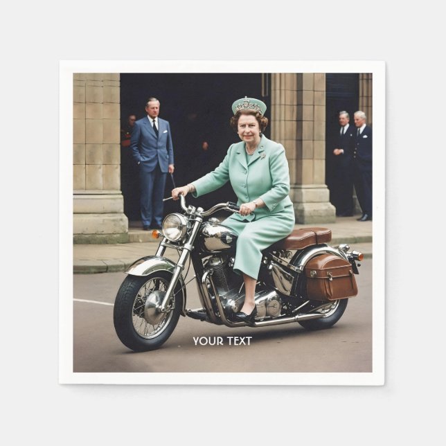 Guardanapo De Papel Fantasy Cute Lady Riding Motorbike (Frente)